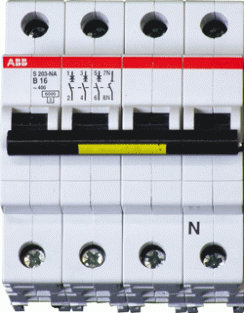 Abb Automaat 4p 6ka S203 C0