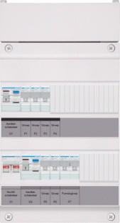 Hager Groepenverdeler 1f Vks32e-F 