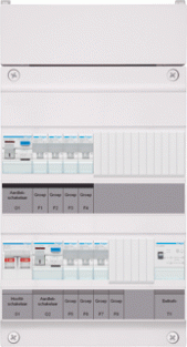 Hager Groepenverdeler 1f Vks43e-T 