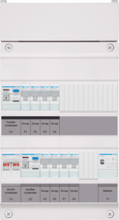 Hager Groepenverdeler 1f Vks44e-T 